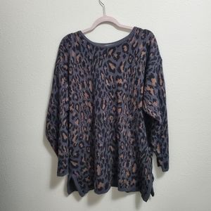 Vintage The Avenue Animal Print Sweater Plus Suze 2x